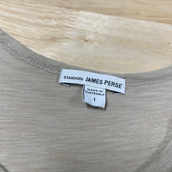 Standard James Perse NWT Scoop Back Tank Dress Size 1 US Small Tan Burnout - Picture 3 of 10